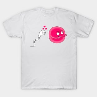 Cute Sperm and Egg Ovum Cute Couple T-Shirt